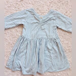 Kate Quinn 3-6 M Baby Girl Pinstripe Light Blue Dress